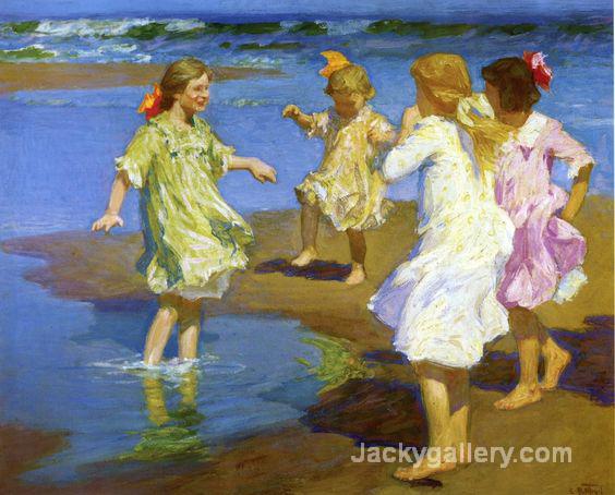 Girls at the Beach by Edward Henry Potthast paintings reproduction